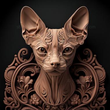 3D model st Mexican Hairless cat (STL)